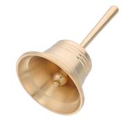 HOLIDYOYO Solid Brass Bell Hand Held Ringing Bell for Wedding Meditation Comfortable Handle for Animal Training and Musical Teaching Service