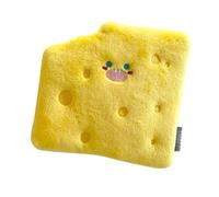 HOLIDYOYO Squeaky Dog Sniffing Pad Cheese Shape Snuffle Mat Pet Toy 12x11cm Interactive Sniff Cushion for Dog Boredom Relief and Training