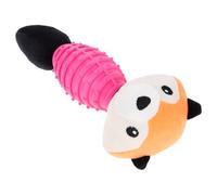 HOLIDYOYO Squeaky Plush Dog for Small Dogs, Interactive Tpr and Plush Puppy Chew, Brain Stimulating Indoor Pet Molar Plaything with Short Tail Fox Design
