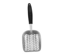 HOLIDYOYO Stainless Steel Cat Litter Scoop Durable Waste Cleaning Tool with Wide Mouth Design for Pet Cleanup for All Types of Litter and Sand White