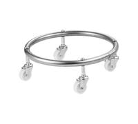 HOLIDYOYO Stainless Steel Propane Tank Stand with Wheels Movable Cylinder Bracket Gas Cylinder Base Dolly for Secure Storage and Easy Transport at Home Restaurant