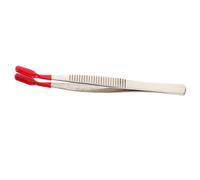 HOLIDYOYO Stamp Tongs Stainless Steel Lightweight Multipurpose Tweezers with Comfortable Grip for Stamp Collecting False Eyelash Application and Craft Use Portable Handheld Tool for