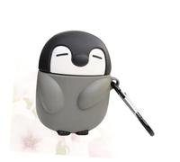 HOLIDYOYO Stereoscopic Penguin Cartoon Silicone Earphone Protective Case Cover with Hook Compatible for Airpods Generation Wireless Headset Shell Shockproof Accessories