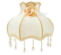 HOLIDYOYO Tassel Lampshade for Table Lamp and Floor Lamp Fabric Material with Scallop Dome Design Modern European Style Suitable for Home and Cafe Easy to Replace Good Replacement