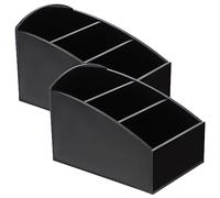HOLIDYOYO Tea Bag Organizer 2Pcs Countertop Coffee Station Organizer Sugar Bag Holder Acrylic Tea Packet Rack Stand for Sugar Packets Small Packets, Black