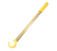 HOLIDYOYO Telescopic Awning Window Rod 0.4m Fixed Length Aluminium Alloy Pole with Hook for Kitchen and Balcony Window Opening, Light Gold C-shape Handle Single Rod