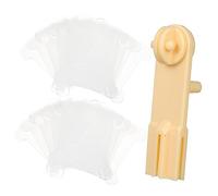HOLIDYOYO Thread Winding Plate with Manual Plastic Winder White Thread Organization Plates Convenient Hand Crank Bobbin Organizer for Sewing
