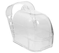 HOLIDYOYO Transparent Abs Bird Bath for Parakeets and Small Birds Cage Accessory for Comfortable Bathing of Canaries Budgerigars Cockatiels and Parrots Suitable for Home and Pet Store Use