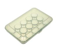 HOLIDYOYO Transparent Green Fridge Egg Holder Box Plastic Egg Storage Tray with Deepened Grooves for Refrigerator Kitchen Organizer Food-grade Material Easy to Clean and Reusable