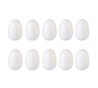 HOLIDYOYO Unique Easter Egg Decorating Kit 50pcs Solid White Polystyrene Eggs Diy Craft Eggs for Kids for Easter Celebrations