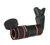 HOLIDYOYO Universal Clip-on Long-focus Smartphone Lens 8x Telephoto Macro External Camera Lens for Mobile Photography Black