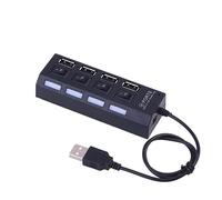 HOLIDYOYO USB 2.0 4 Port Data Hub with LED Indicator and Plug and Play Abs Material Maximum Data Transfer Rate to 480mbps Suitable for Tablet PC and PC