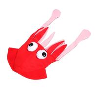 HOLIDYOYO Velour Squid Headdress Cartoon Animal Hat Prop for Parties Performances Soft Comfortable Under Sea Costume Accessory Unique Funny Headgear Idea