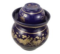 HOLIDYOYO Versatile Ceramic Pickling Jar with Airtight Seal Capacity Fermenting Pot for Kimchi and Vegetables Home and Restaurant Use Traditional Flavor Preserving Fermentation Container