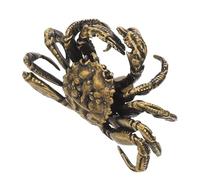 HOLIDYOYO Vintage Brass Crab Cabinet Pull Handle, Antique-Style Wardrobe Door Knob, Decorative Brass Drawer Handle for Kitchen Cupboard and Closet Furniture