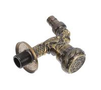 HOLIDYOYO Vintage Dragon Design Wall Mounted Brass Faucet Single Hole Tap for Kitchen Bathroom Outdoor Garden Mop Pool Use Space-Saving Spigot Handle Replacement