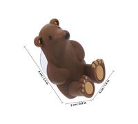 HOLIDYOYO Wall-mounted Suction Cup Toothbrush Holder Bathroom Organizer Silicone Bear Design No-drill Toothbrush Stand for Shower and Vanity with Strong Suction and Cord Holder Brown