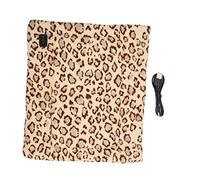 HOLIDYOYO Washable USB Dog Heating Pad with Temperature Settings Low Voltage Safety Bite Warm Pet Cushion for Cats and Dogs Leopard Print for Indoor and Outdoor Use