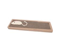 HOLIDYOYO Wear Resistant Cat Scratching Board with Catnip Corrugated Scratch Pad for Indoor Cats Interactive Kitten Scratcher to Protect Furniture and Satisfy Natural Clawing Instincts