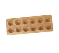 HOLIDYOYO Wooden Egg Holder Protective Egg Storage Stand Double Row for Refrigerator Home Market Supermarket Use