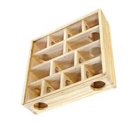 HOLIDYOYO Wooden Hamster Maze for Household Small Animals and Rats Hamster Maze Accessory Made of Khaki Wood that Promotes Healthy Growth and Prevents Obesity