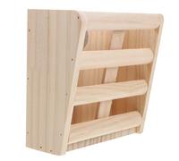 HOLIDYOYO Wooden Hay Rack for Small Animals and Rabbits, Smooth Surface Food Holder Rack Can be Fixed in Cage, Khaki Colour Suitable for Guinea Pig Feeding in Cage