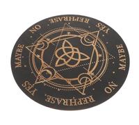 HOLIDYOYO Wooden Spirit Board for Divination and Witch's Altar Ceremony, for Beginners in Divination, Black Colour with Artistic Engraved Star Pattern, Spiritual Decor for Wiccan Altars