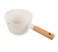 HOLIDYOYO Wooden Water Ladle Long Handle Japanese Bath Water Scoop Large Capacity Kitchenware for Bathing Soup Vegetable Washing and Rinsing Practical Stackable Kitchen Gadget