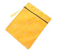 HOLIDYOYO Yellow Buddhist Zen Book Wrap Cloth with Dragon Pattern Silk Scripture Organizer Pouch for Religious Texts Multipurpose Carrier for Books Documents and Pen Storage Hand Carry
