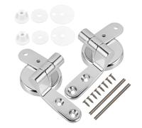 HOLIDYOYO Zinc Alloy Toilet Seat Hinge Replacement Kit with Screws Durable Toilet Lid Fittings for Secure Fast Installation Practical Bathroom Accessory