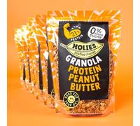 Holie’s Granola Protein Peanut Butter 350g x 6 pack - High-Protein (20%), No Added Sugar, 100% Peanut Butter, Vegan, Gut-Friendly Prebiotic Fibre, Low Sugar, No Sweeteners