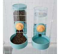 Holigie Automatic Feeder and Drinker,Cage Hanging System for Small Pets PP Safety Material Suitable for Cats Dogs Rabbits and Other Pets (Green)