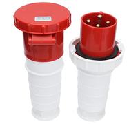 Holigie Industrial Plug Socket 3 Phase 4 Pin IP67 Aviation Connector 380V-415V 63A 3P+E