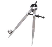Holigie Spring Wing Divider Caliper 6 Inch, Leather Compass Creaser with Pencil Holder Adjustable Spacing Tool for Woodworking Drafting