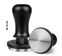 HOLIHOKY Coffee Tamper 51mm, Spring Loaded 51mm Tamper, 30lb Calibrated Constant Pressure Espresso Tamper for DeLonghi Dedica 51mm Portafilter, 304 Stainless Steel Threaded Base, Black