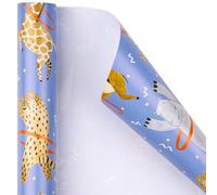 Holijolly Gift Wrapping Paper Roll - Vintage Floral Design in White for Mother's Day, Birthday, Valentine's Day - 43.2 CM × 10 M (46.45 sq.ft.)