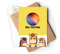 Holika Witch Indian Festival Postcards Envelopes Cards Mailing Year Horse