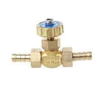 holilest Needle Valve, Elbow Brass Needle Valve 8mm Propane Butane Gas Adjuster Barbed Spigots 1 Mpa