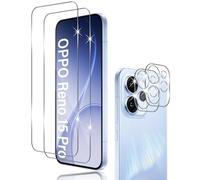 Holilo 2+2 Piezas Para OPPO Reno 15 Pro Protector de Pantalla Cristal Templado + Protector Camara, Vidrio Templado Anti-Arañazos Sin Burbujas Glass Protector
