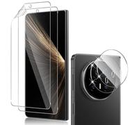 Holilo For Honor Magic V5 for Flexible Screen Protector and Camera Tempered Glass Screen Protector - 2 + 2 Pieces, 9H Hardness Anti-Scratch Anti-Bubble Free TPU Screen Protector