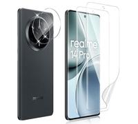 Holilo For Realme 14 Pro 5G for TPU Screen Protector + Camera Tempered Glass Screen Protector - 2 + 2 Pieces, HD Flexible Screen Protector + Camera Protection, Anti-Scratch, Anti-Bubble Free