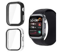 Holilo Pack of 2 Case with Tempered Glass Screen Protector for Huawei Watch D2, All-Round Protective Case, Ultra Thin, Scratch-Resistant, Black