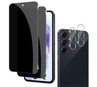 Holilo Privacy Screen Protector for Samsung Galaxy A55 5G Tempered Glass and Camera Screen Protector, Pack of 2 + 2 Anti-Spy Privacy Screen Protector
