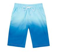 Holimaid Boys Swim Trunks Quick Dry Swim Shorts Boys Beach Board Shorts with Drawstring for Swimming Bathing (Gradient Blue, 6-7 Years)