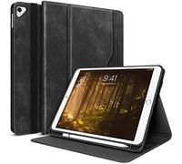 HOLIMET iPad 10.2 Case 2020 iPad 8th Generation Case/iPad 7th Generation Case 2019 with Built-in Pencil Holder, Multi-Angle Viewing Stand PU Leather Cover with Pocket,Strap,Auto Wake/Sleep,Black
