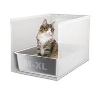 Holintan Litter Box Shield, 23.6"x15.7"x15.7"(Height) XL Litter Box Splash Guard Without Leakage, High Sided Cat Litterbox Pee Shields Easy Clean for Pet Cat/Kitty/Kitten(Without Pan)