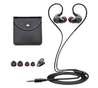 Holiper Dual Driver Wired Earbuds in Ear Headphones 3.5mm Jack Earphones | Extra bass, hifi, wrap around over ear, volume control, microphone, hook, sport, running, aux, braided cable, noise isolation