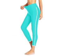 Holipick Swim Pants for Women High Waisted Swimming Leggings Swimsuit Pants UPF 50+ Rash Guard Pants, Aqua, XL