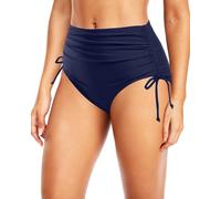 Holipick Women High Waisted Bikini Bottoms Full Coverage Swim Bottom Tummy Control Swimming Costume Bottom, Blue, Medium