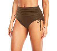 Holipick Women High Waisted Bikini Bottoms Full Coverage Swimming Swim Bottom Tummy Control Swimsuit Bottom, Brown, Large